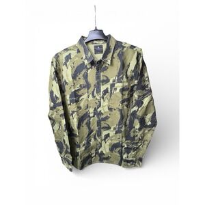 Junk Food Clothing Button Down Long Sleeves Ivy Green Mens XL NWT